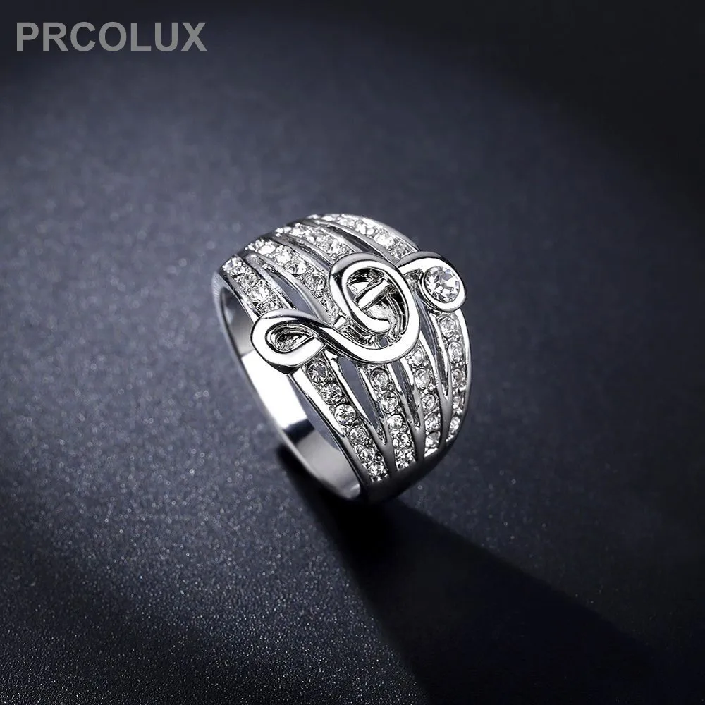 PRCOLUX модная одежда для девочек обручальное кольцо кольца Для женщин Кристалл