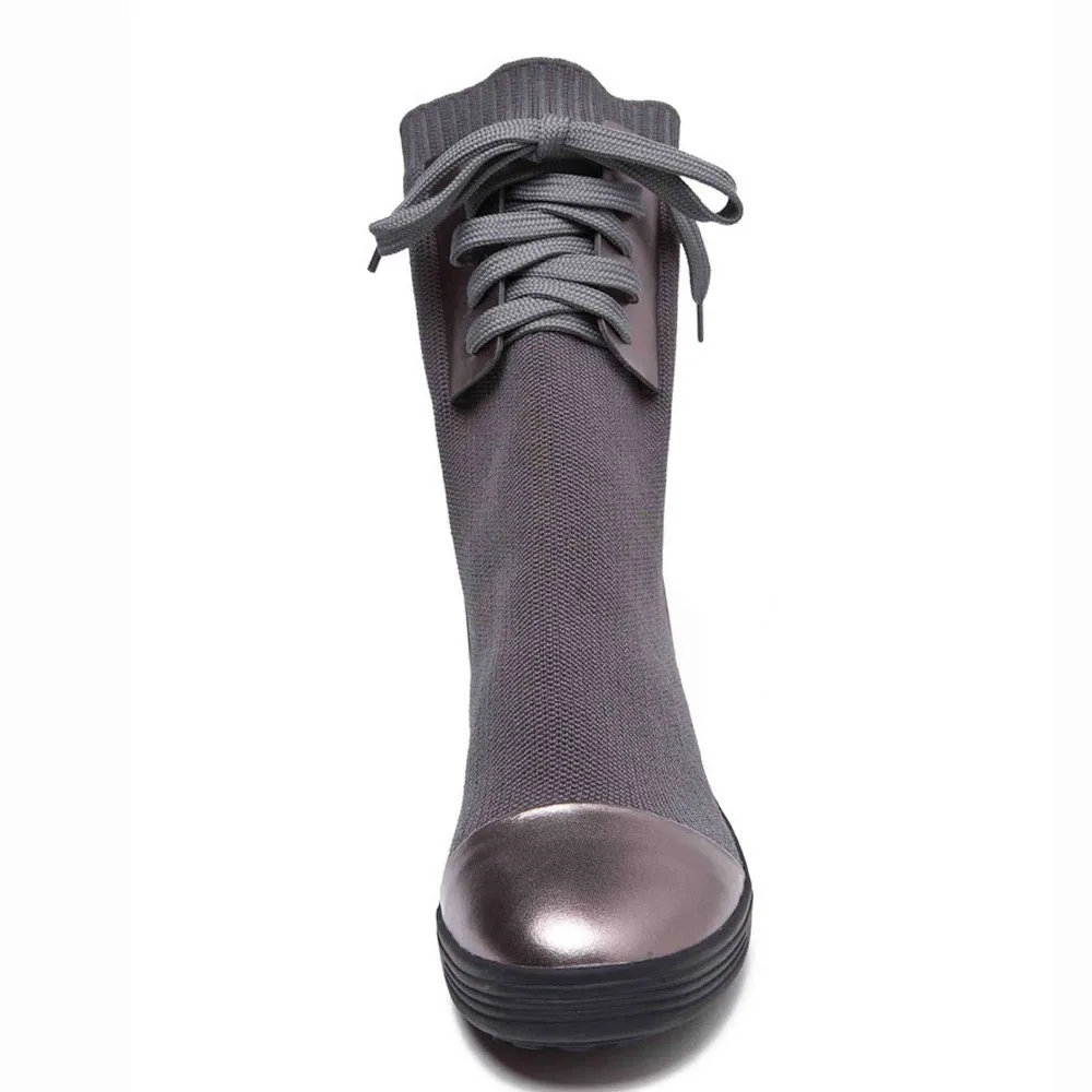Guvoosm/женские ботинки из натуральной кожи botas mujer женская обувь осень зима круглый