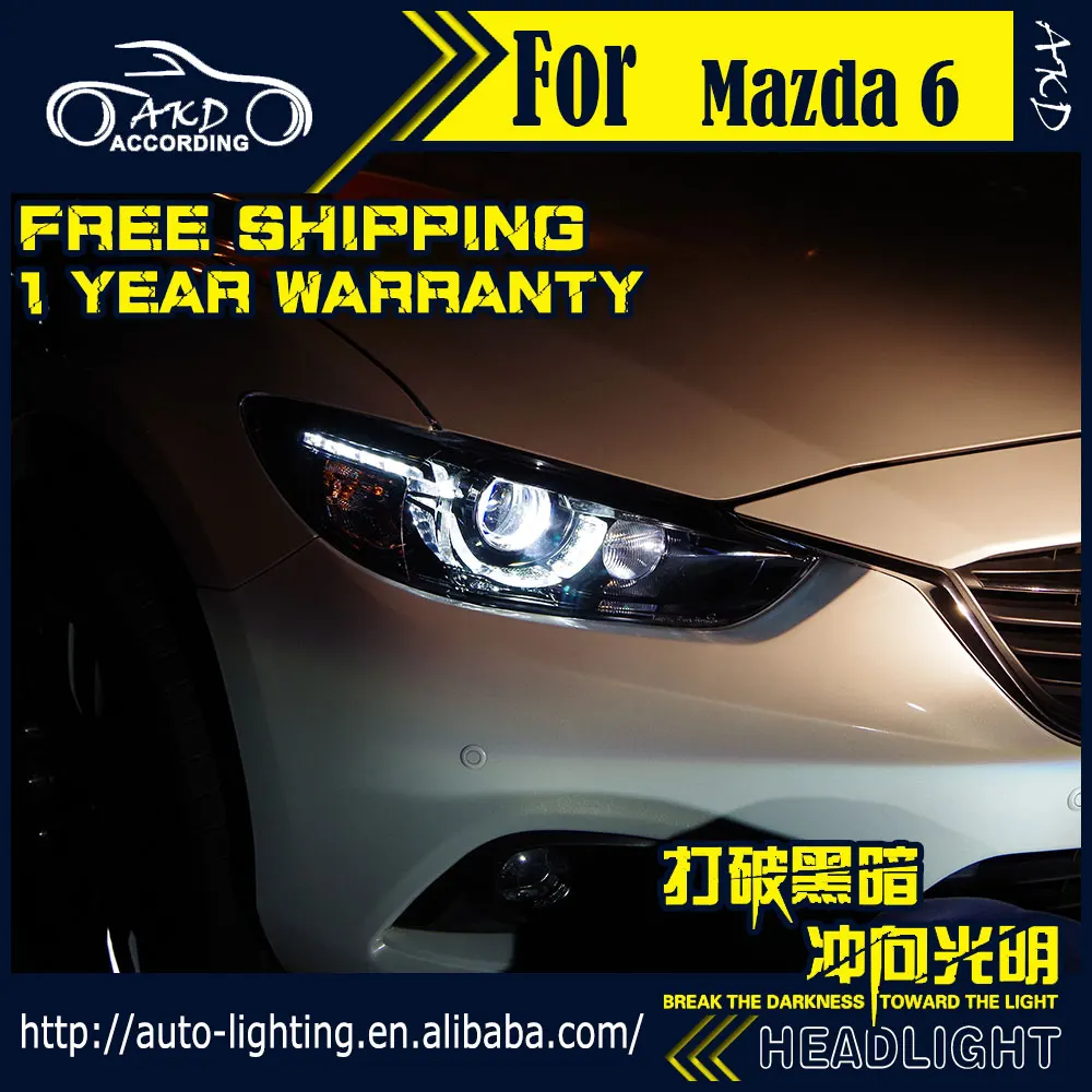 АКД Автомобиль Стайлинг фара для Mazda 6 фара дизайн Mazda 6 atenсветодио дный ZA LED DRL H7 D2H Hid вариант Ангел глаз би ксенон луч