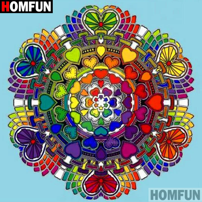 

Алмазная живопись HOMFUN «сделай сам», алмазная вышивка квадратной/круглой формы, 3d-вышивка крестиком в форме сердца, домашний декор, A19351