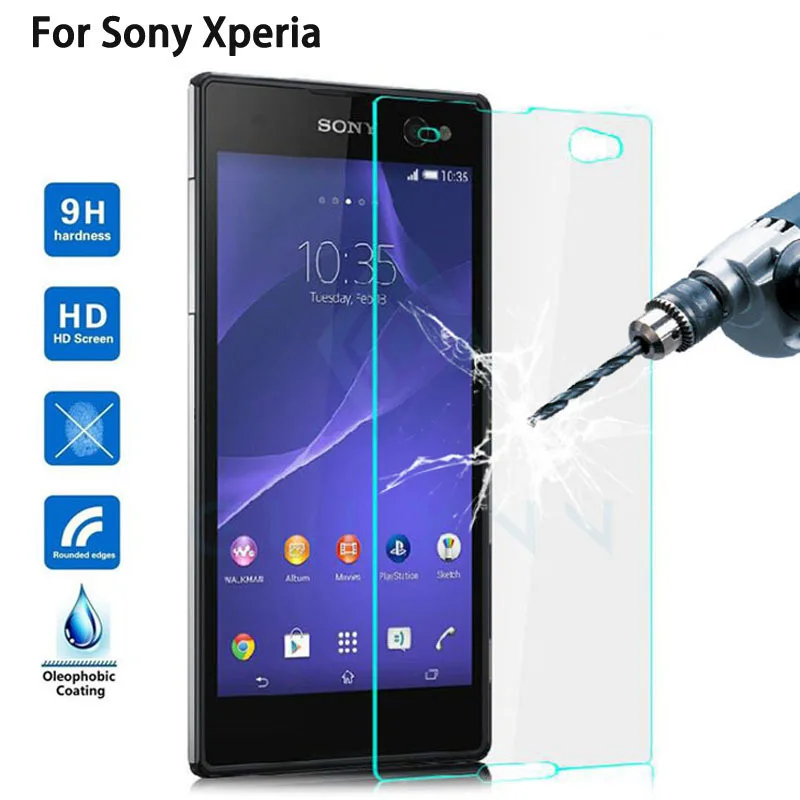 Закаленное стекло 0 3 мм для Sony Xperia Z5 L1 Z3 Z2 Z1 компактная защита экрана