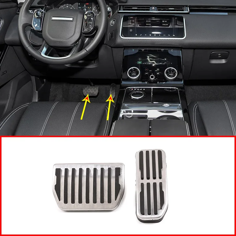 

For Range Rover VELAR 2017 2018 2019 No Drill Anti-slip Fuel Brake Alloy Pads Pedals Cover Car Accessories