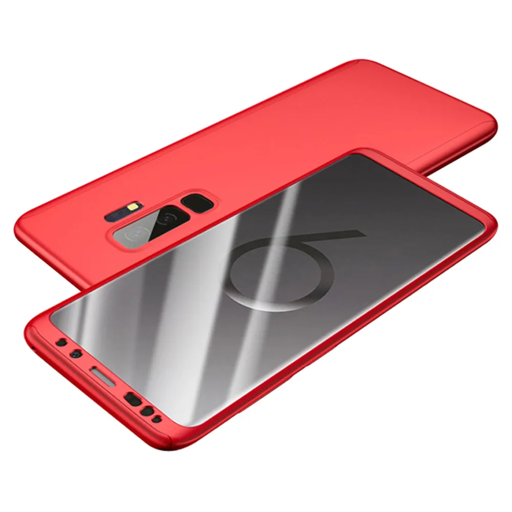 360 Degree Protection Ultra-thin Phone Case For Samsung Galaxy S6 Full Coverage Hard Shell S5 S7 with Tempered Glass |