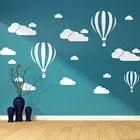 Новый мультфильм воздушный шар белые облака наклейки на стену для детей детские комнаты обои домашний Декор Спальня виниловая художественная роспись