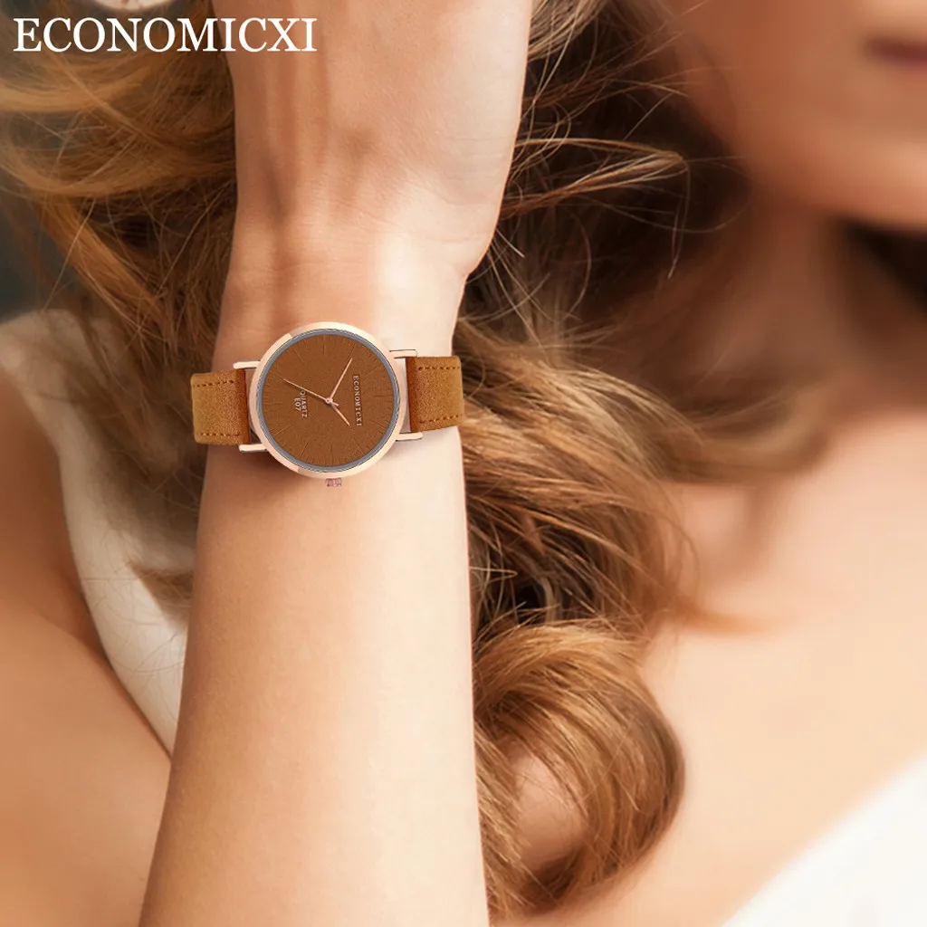 Часы наручные женские кварцевые с кожаным ремешком Модные Аналоговые квадратные