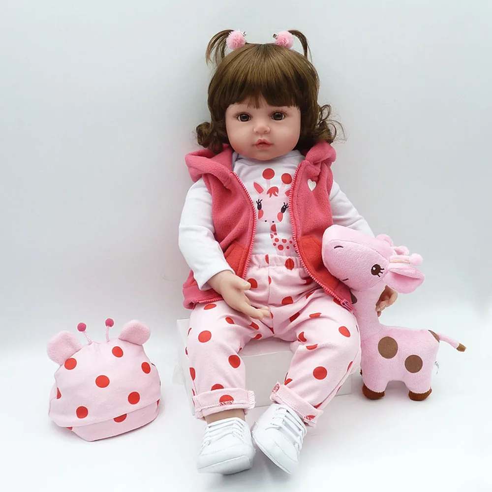 47 см Bebes Мягкая силиконовая кукла младенец Детские Куклы Силиконовые Menina куклы на