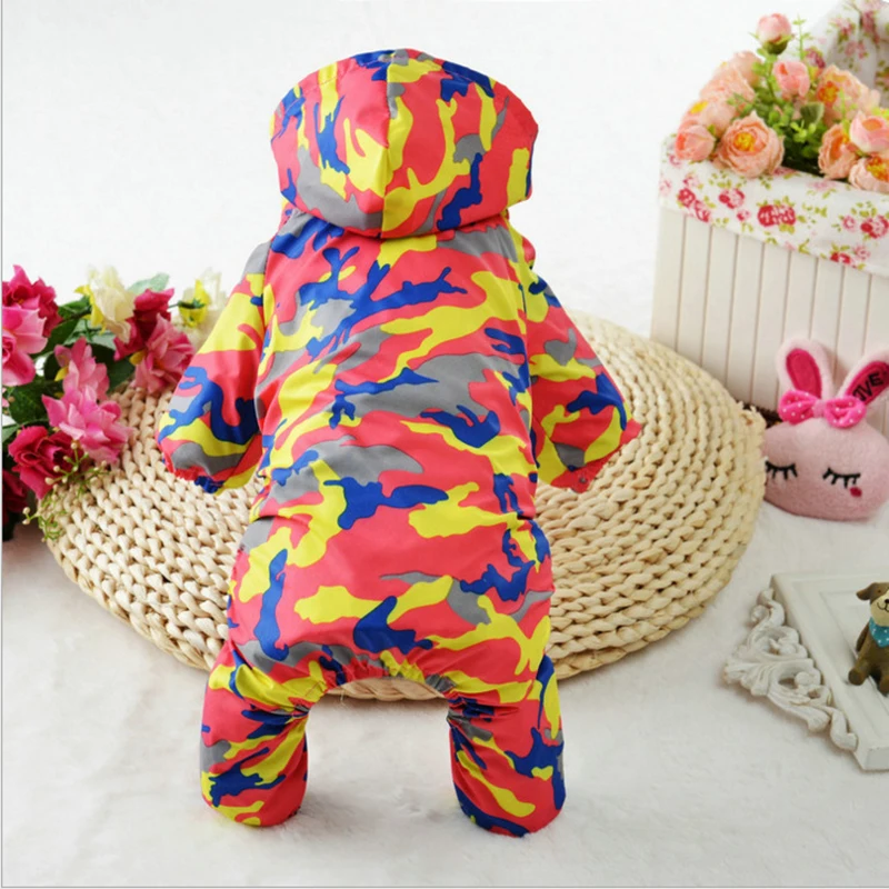 2018 симпатичный Камуфляжный дождевик для маленьких собак водонепроницаемая