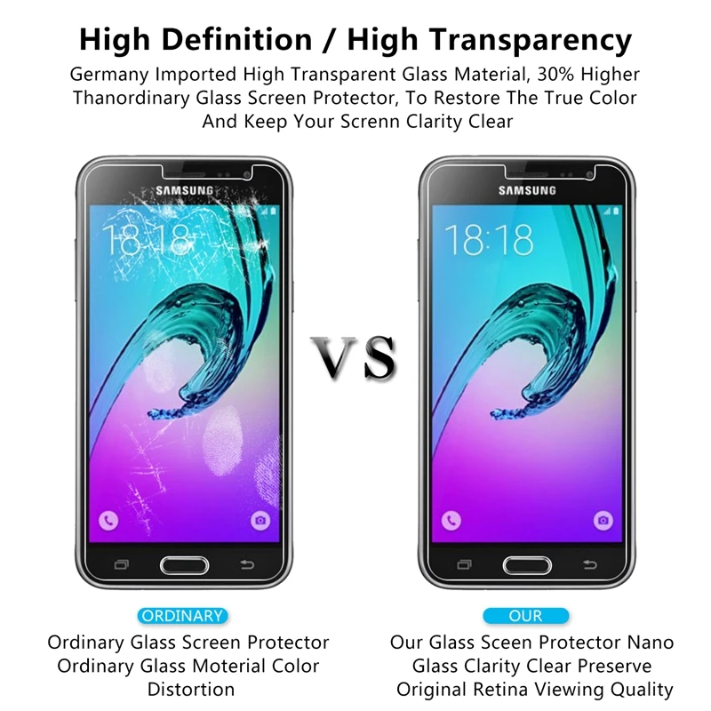 2.5D 0 26 мм 9H Премиум Закаленное стекло для Samsung GALAXY J3 J300 J3000 J300F Защитная пленка *|glass