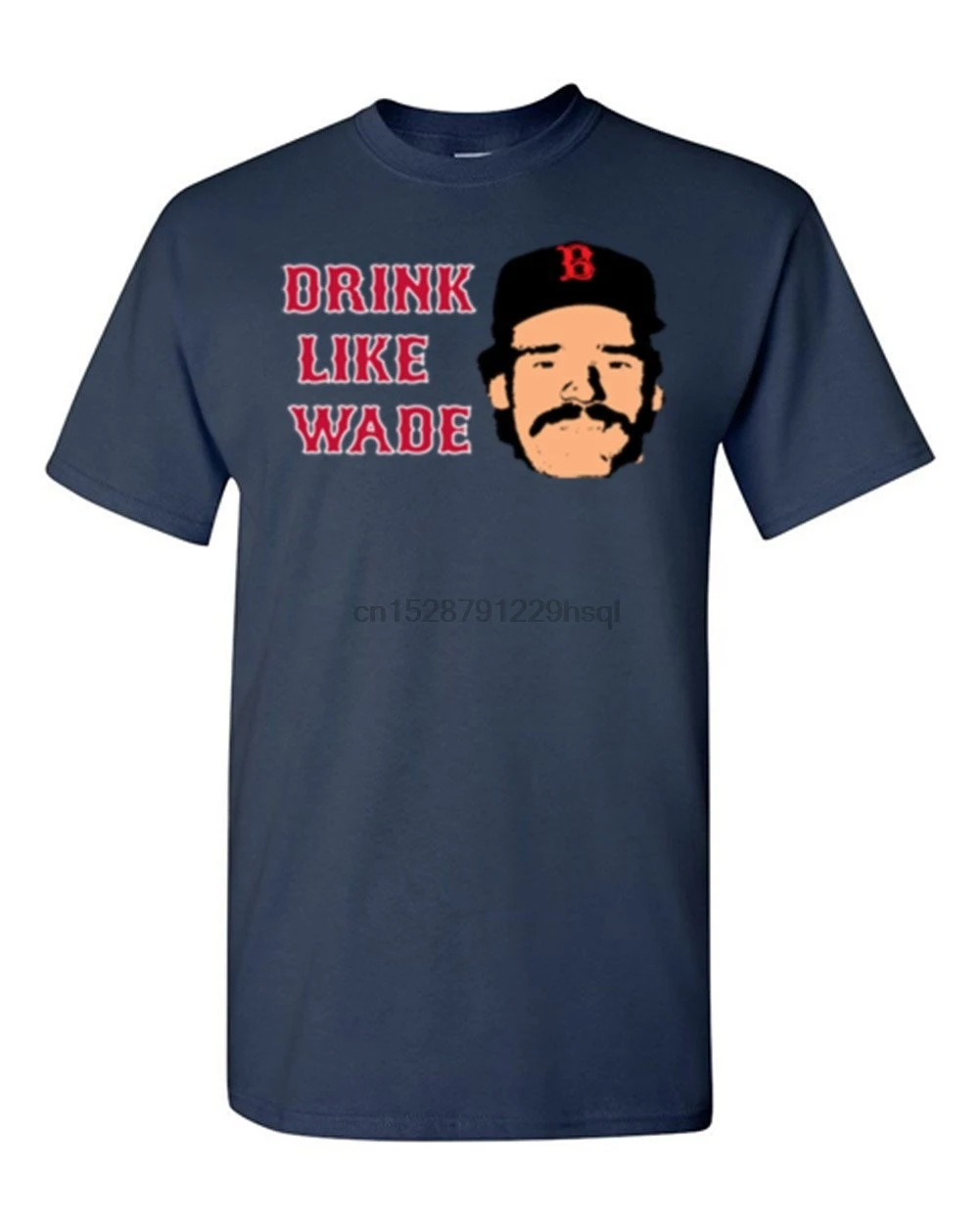 Летние модные футболки с забавным принтом темно-синие Boston Wade Boggs Drink Like новая