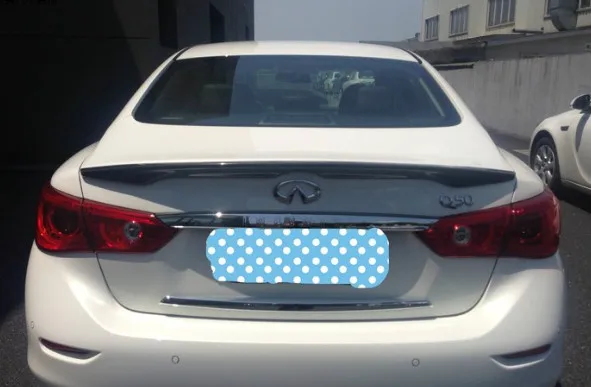 

For Infiniti Q50 sedan Spoiler ABS Material Car Rear Wing Primer Color Rear Spoiler For Infiniti Q50 Spoiler 2013+UP