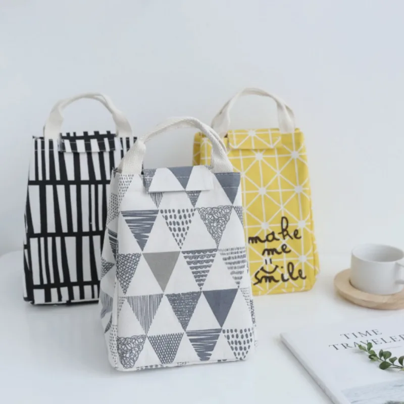 Сумка для обеда с геометрическим рисунком сумка пикника теплоизоляция