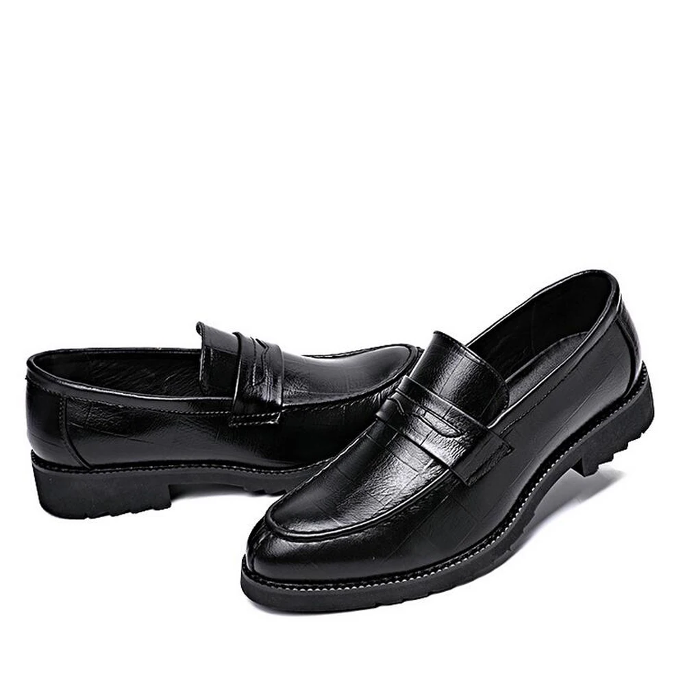 QFFAZ New Men Shoes Leather Mocassins Loafers Slip On Formal Casual Oxford Dress | Обувь