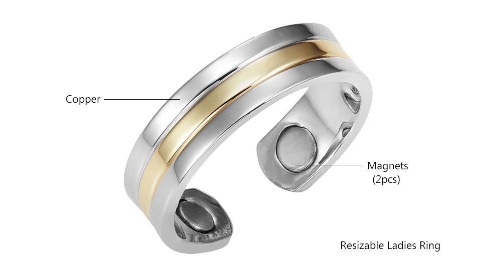 Escalus Обручальные Кольца Магнитные женские кольца 2-Tone серебряного цвета классические изменяемые женские Магнитные Модные кольца ювелирные украшения Шарм