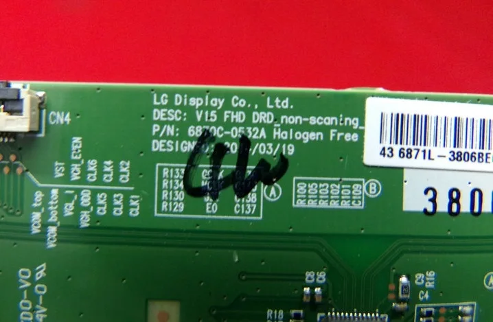 Бесплатная доставка оригинальный новый 6870C 0532A t con V15 FHD DRD для фототехники 0532A|drd| |