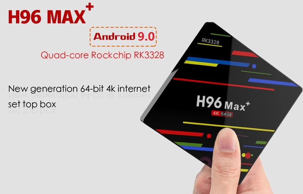 H96 MAX Plus Смарт ТВ приставка Android 9,0 ТВ приставка 4 Гб ОЗУ 32 ГБ/64 Гб ПЗУ Rockchip RK3328 4 к H.265 USB3.0 2,4 ГГц WiFi IP ТВ приставка
