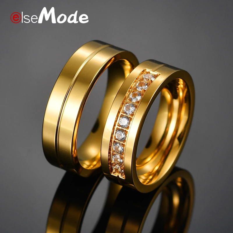 Кольцо ELSEMODE из титановой нержавеющей стали для влюбленных романтическое