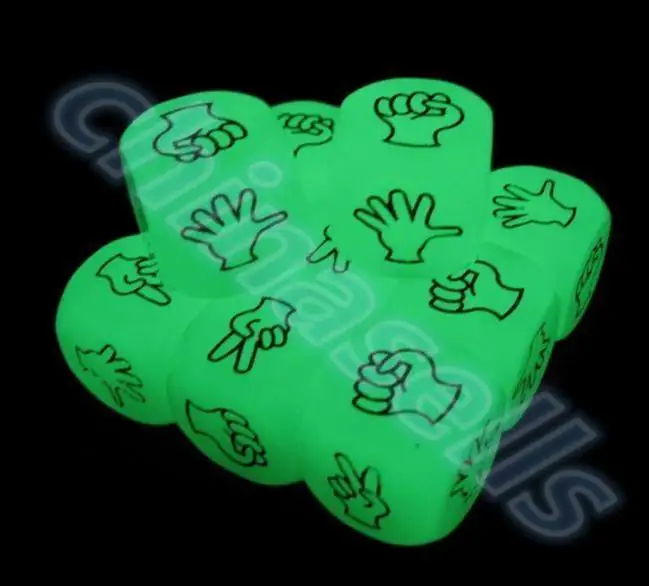 

800pcs Noctilucent drinking Mora Dice Cubes 6Side 20mm Night luminous Toy Fun Board Game Night Bar KTV Entertainment Game Dice