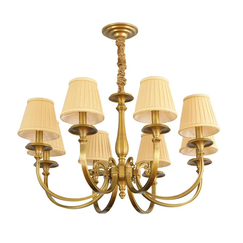 Американская медная люстра 3 6 8 arm Full Bronze для спальни столовой гостиной роскошные
