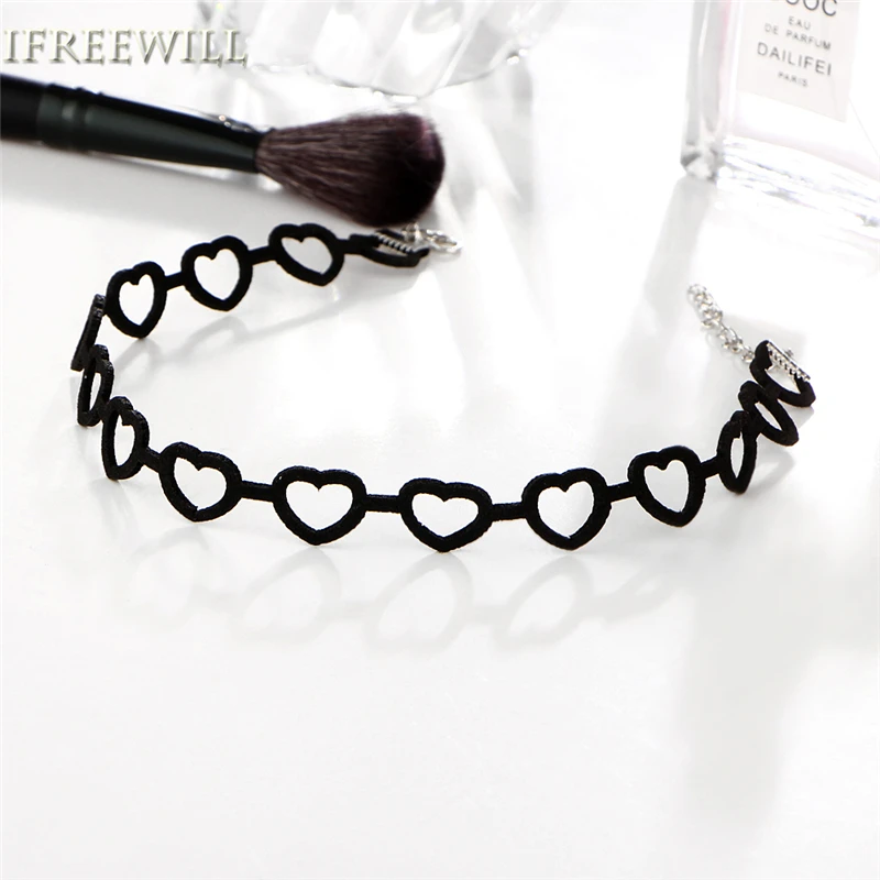Черный Корея Сердце колье кружево хлопок Романтический веревку цепи усердию 2017
