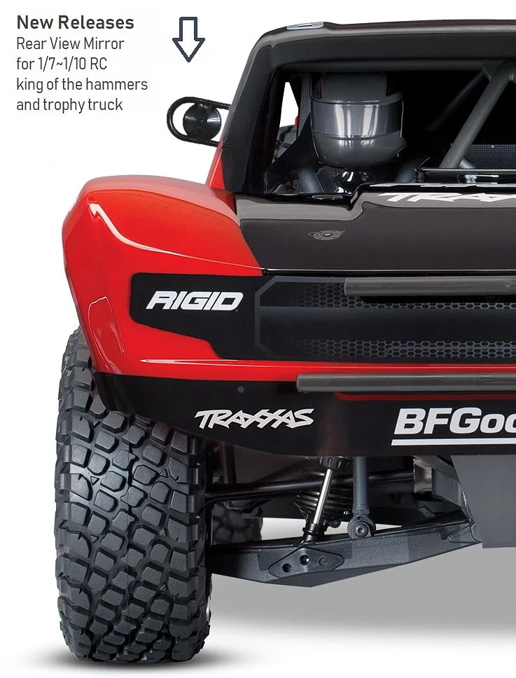 Фото Зеркало заднего вида для радиоуправляемого грузовика 1/7 Traxxas Udr 1/10 Rc Crawler Car Axial Scx10 Зеркало заднего вида для радиоуправляемого грузовика 1/7 Traxxas Udr 1/10 Rc Crawler Car Axial Scx10