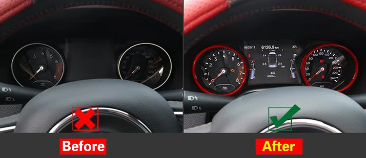 Автомобильный Стайлинг ABS украшение приборной панели автомобиля кольцо покрытие
