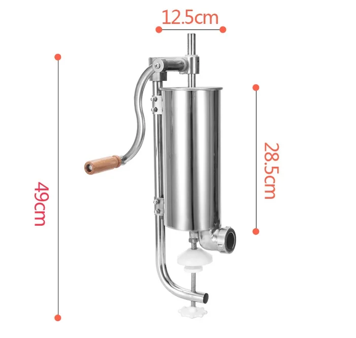 Ручной вертикальный колбасный шприц из нержавеющей стали 5 фунтов|Наполнители| |