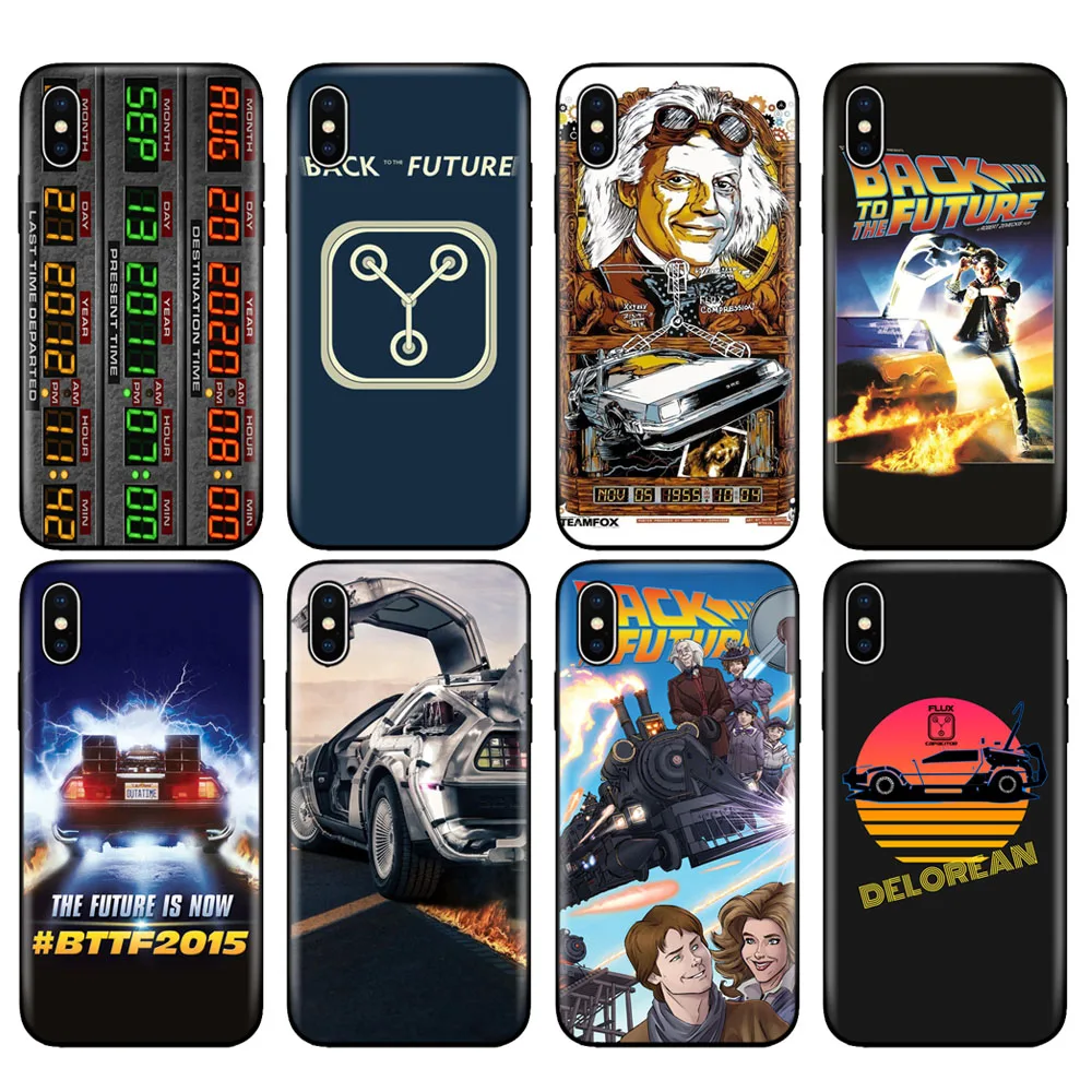 Черный чехол из ТПУ для iphone 5 6 6s 7 8 plus x 10 XR XS 11 pro MAX машина возврата в