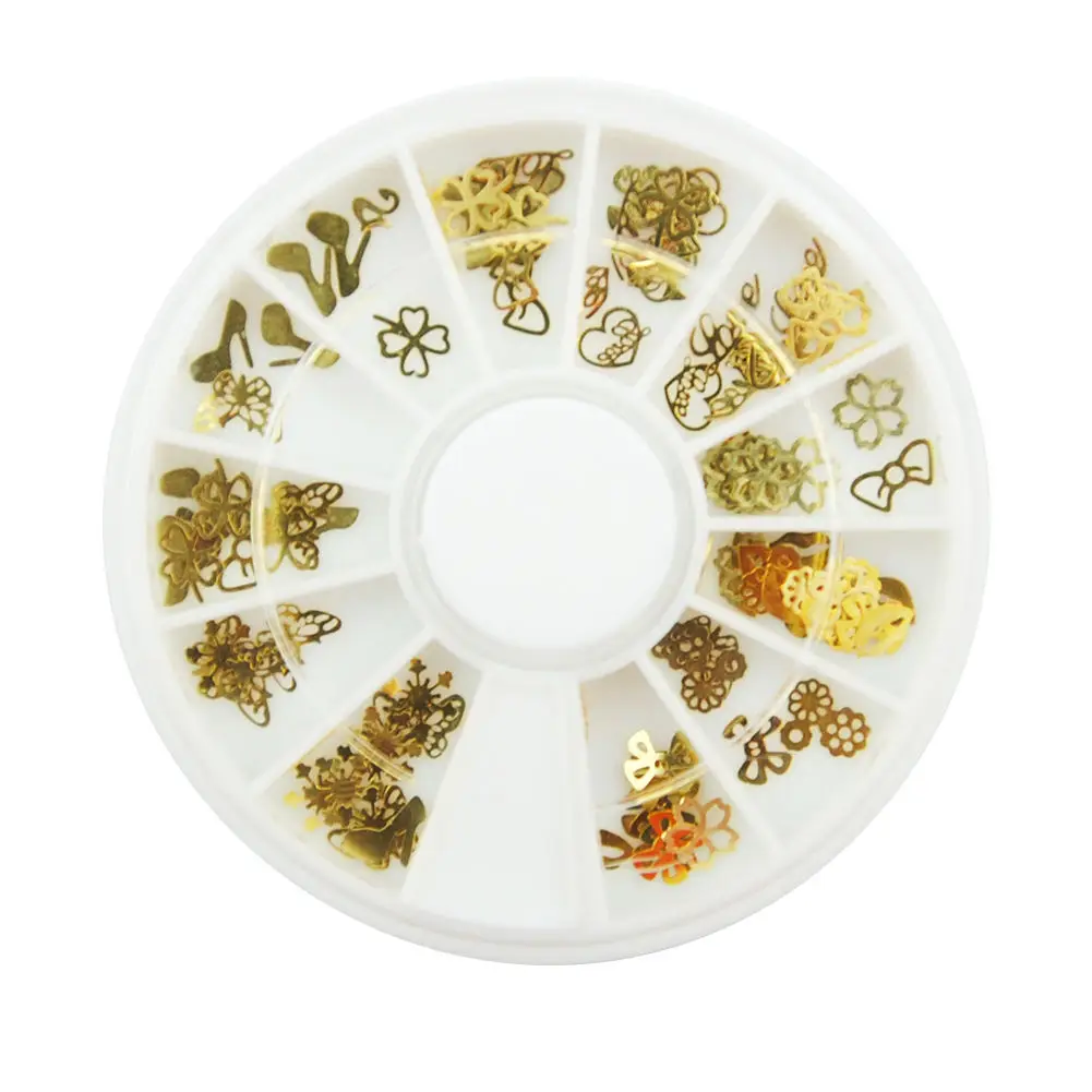 14 Wheel Crystal Mixed Color Stone Nail Rhinestone 3D Nail Art Decoration Accessories Irregular Beads DIY Design Manicure Diamond - Цвет: 14