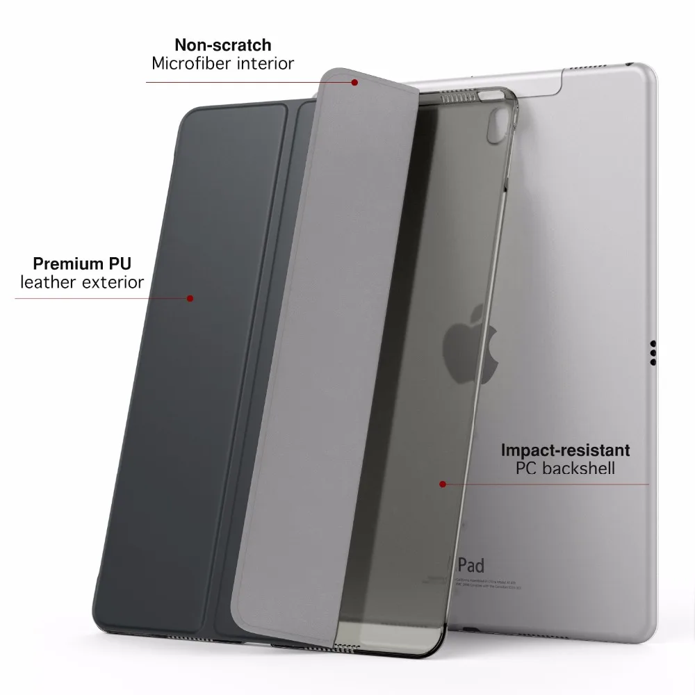 Чехол MoKo для нового iPad Air(3-го поколения) 10," /iPad Pro 10,5, тонкий легкий смарт-чехол с подставкой, задняя защита