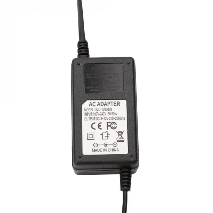 «Лучшее» Регулируемый AC/DC адаптер 24W 12V 2A блок питания светодиодной ленты US Plug 889