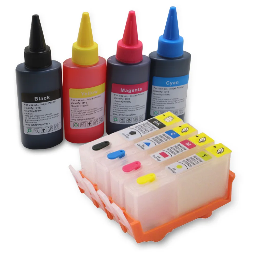 1 set compatible for HP178 ink cartridge +400ml For Photosmart 5515 5510 B109a B110a Plus B209a B210a Deskjet 3070A 3520 | Компьютеры и