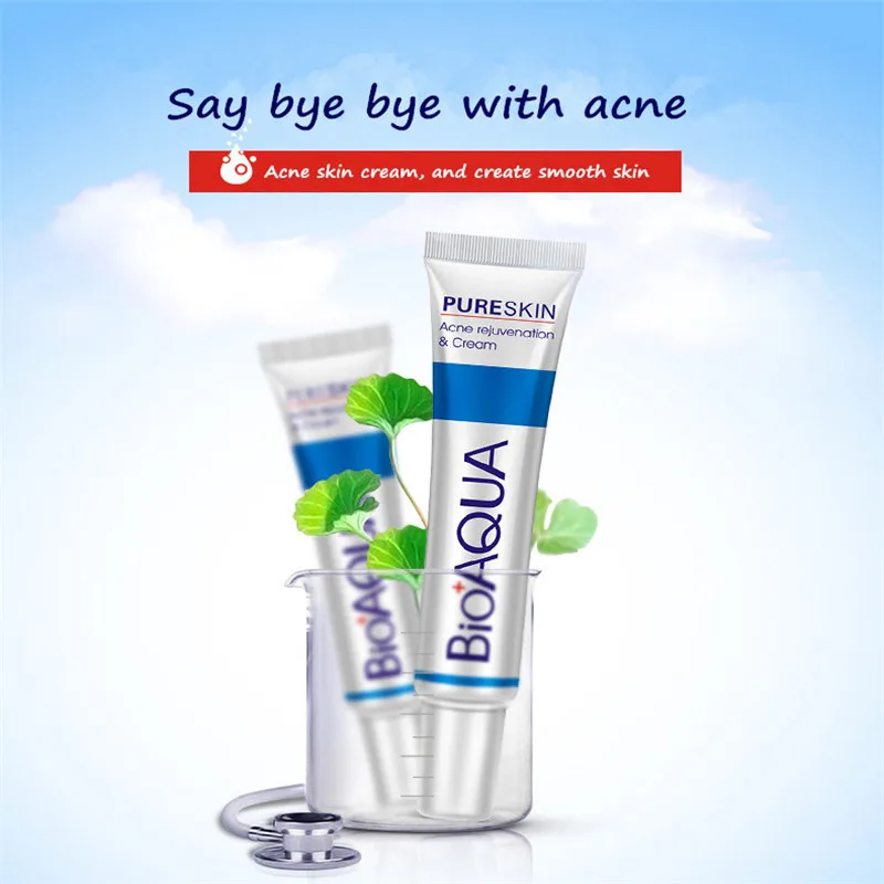 Крем от акне Bioaqua 30 г/контроль жирности/сужение пор/фотография/Уход за лицом |