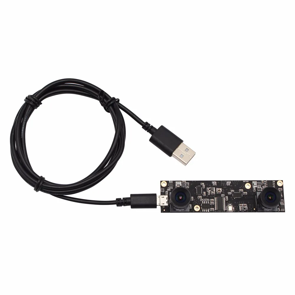 1080P без искажений двойной объектив стерео USB модуль камеры Aptina AR0330 мини 86*23 мм