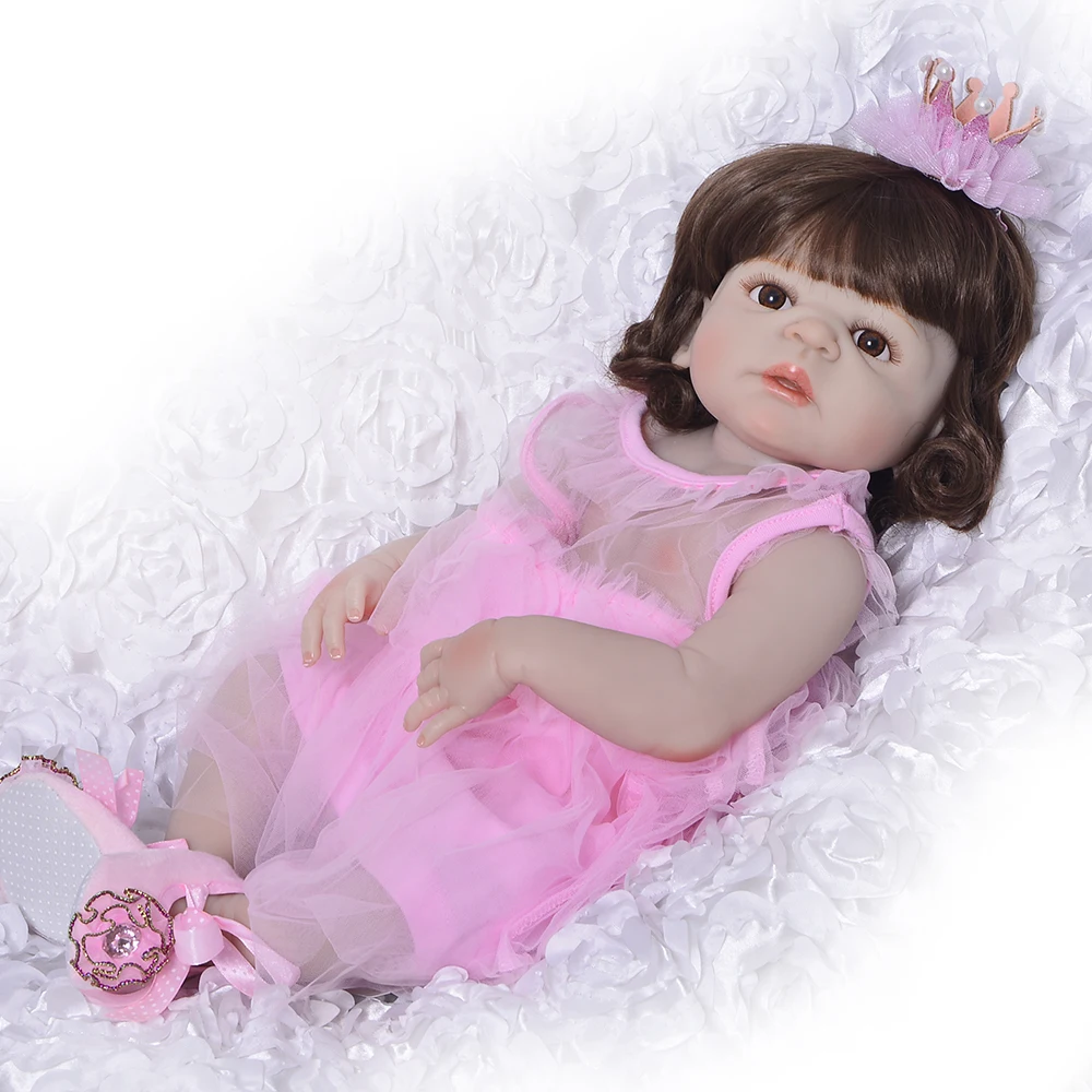 Реалистичные полностью силиконовые Reborn Baby Menina Alive 23 &quotНоворожденный ребенок