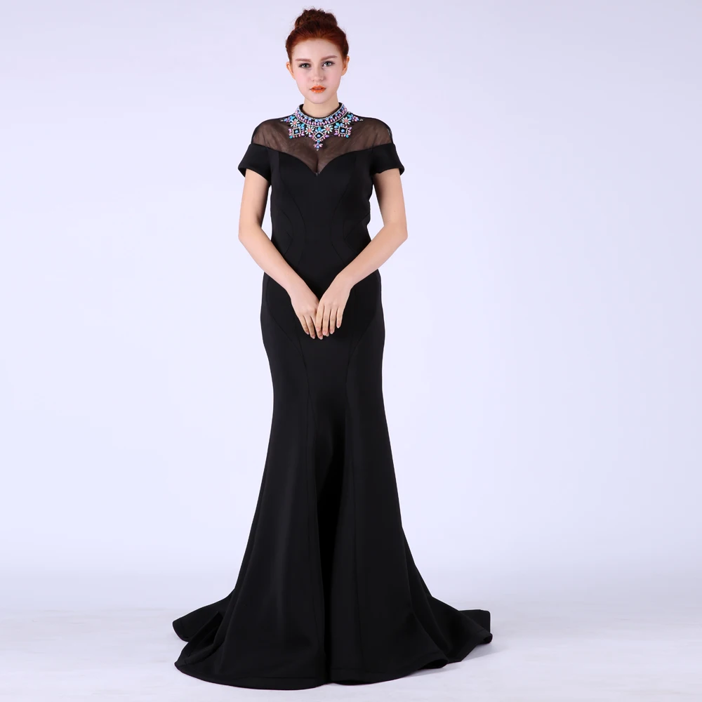 Vestidos De Festa Largos elegantes вечерние платья 2019 длинные Черная Русалка для вечеринок