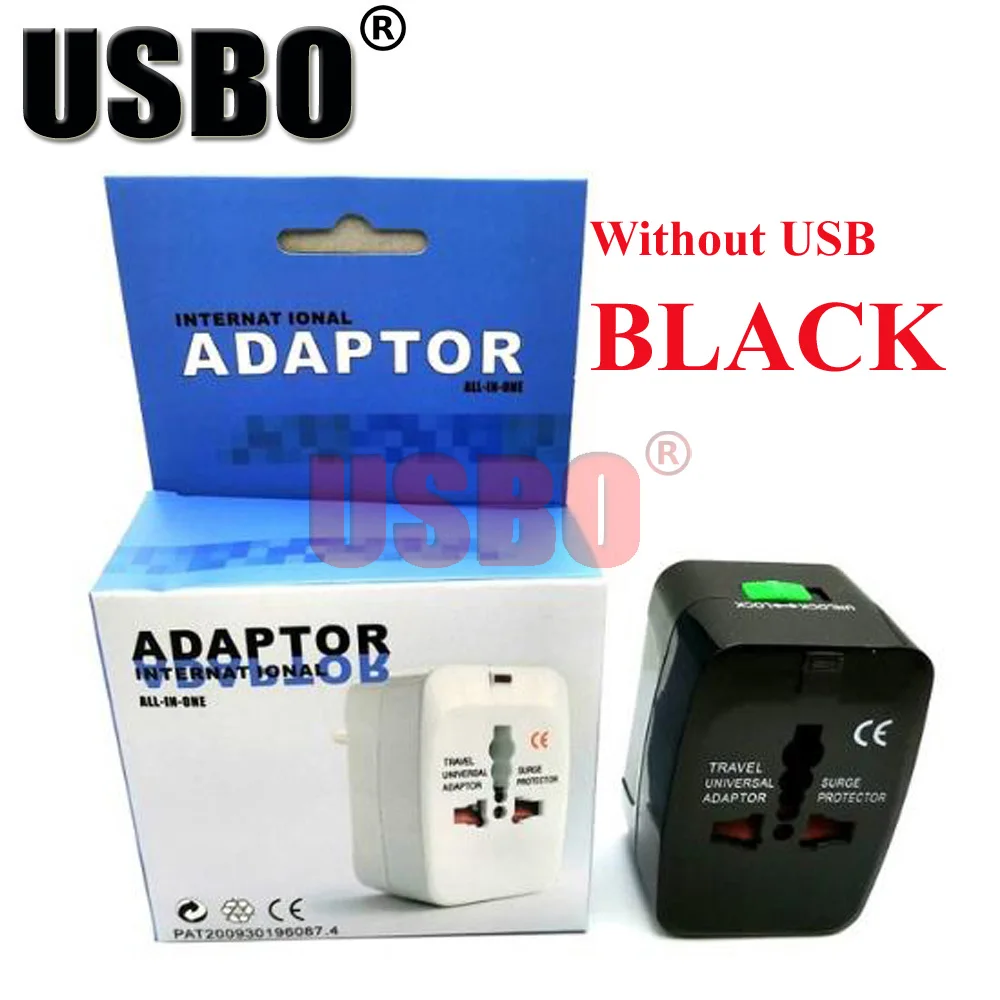 Универсальный дорожный адаптер с двумя USB портами белый многоцелевой