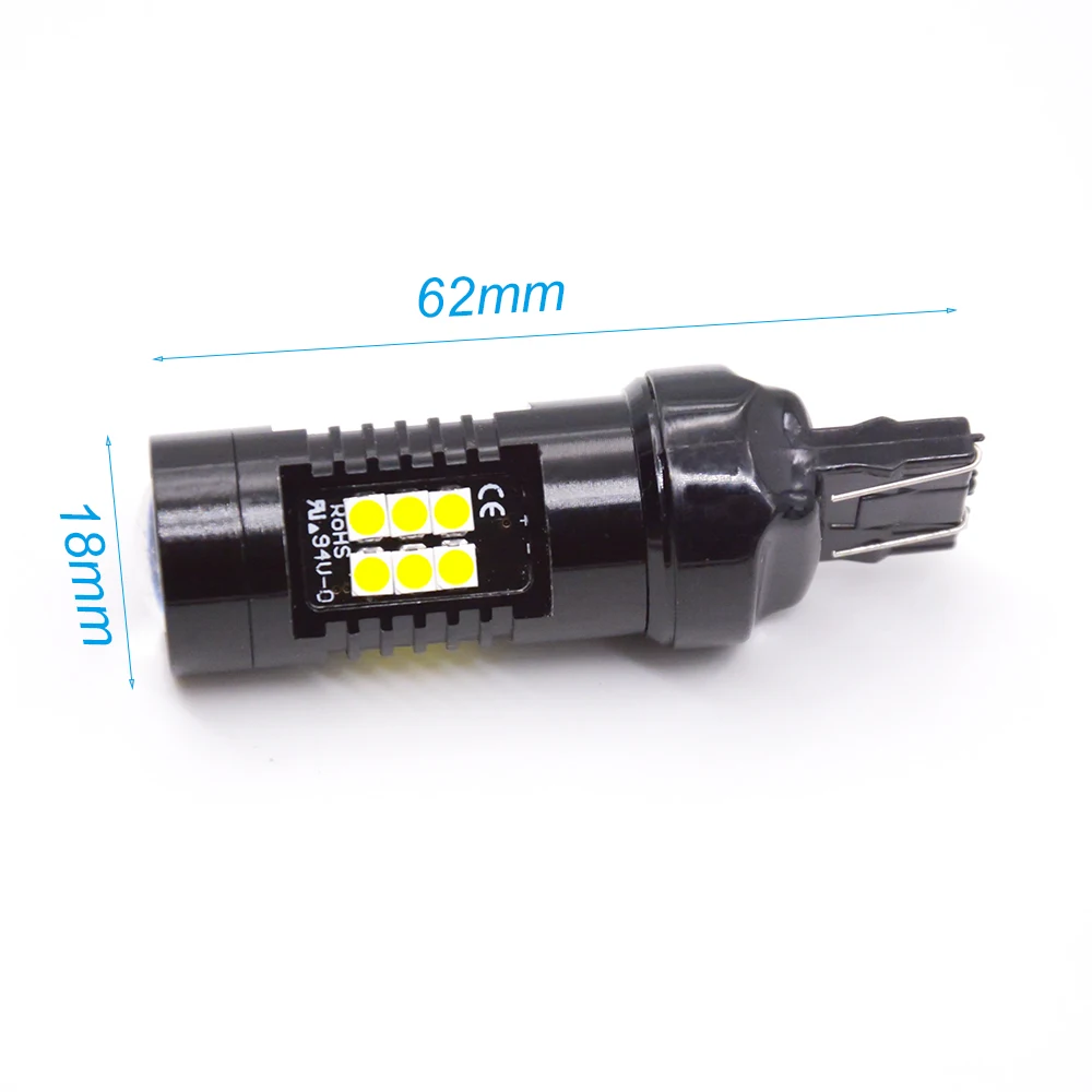 2x T20 7443 W21/5W 7444 LED Car Brake Light 3030 SMD 7440 w21w Turn Signal Daytime Running DRL White Red Yellow | Автомобили и