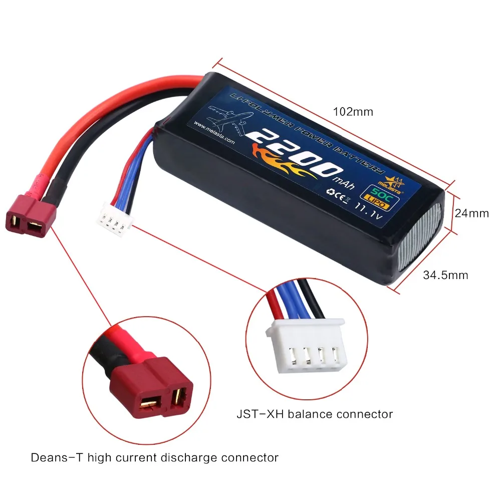 Melasta 3 S 11 1 V 2200 mAh 50C Lipo батарея RC с разъемом Deans-T для самолета вертолета лодки дрона