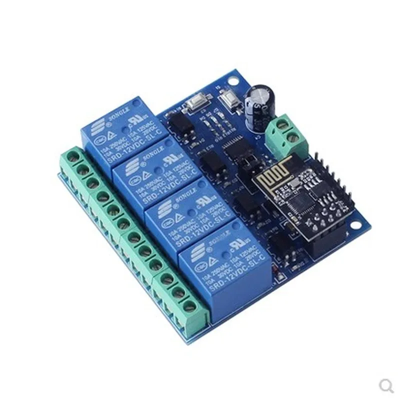 Модуль реле канала Wi Fi ESP8266 для смартфона IOT 1 шт. 5 В/12 В 4 приложение контроллер