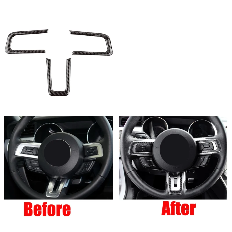 Чехол на руль из углеродного волокна отделка интерьера 3D Автомобильная наклейка