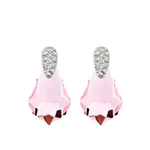 2016 ГУВИВИ Кристальные серьги-шпильки Круглый дизайн Модные индийские украшения Женщины Большие ES0150.