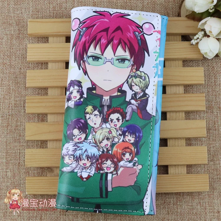 Кошелек для косплея аниме Saiki Kusuo no sai-nan длинный модный кошелек студентов и мужчин