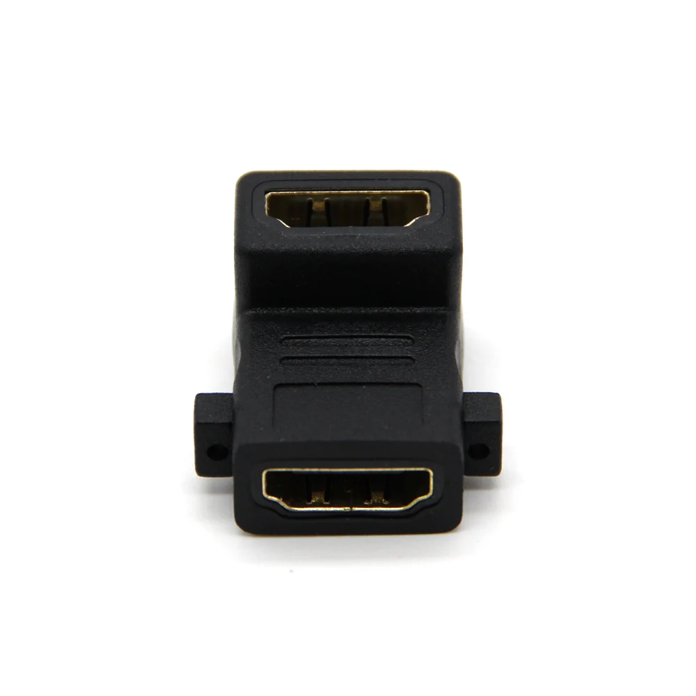 HDMI адаптер под прямым углом 90 градусов Женский к женскому F/F удлинительная Муфта