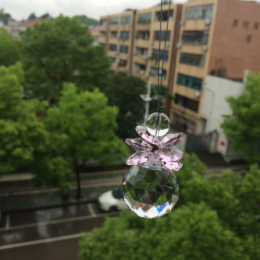 Красивое Хрустальное стекло Suncatcher граненый шар + фотоэлемент для люстры