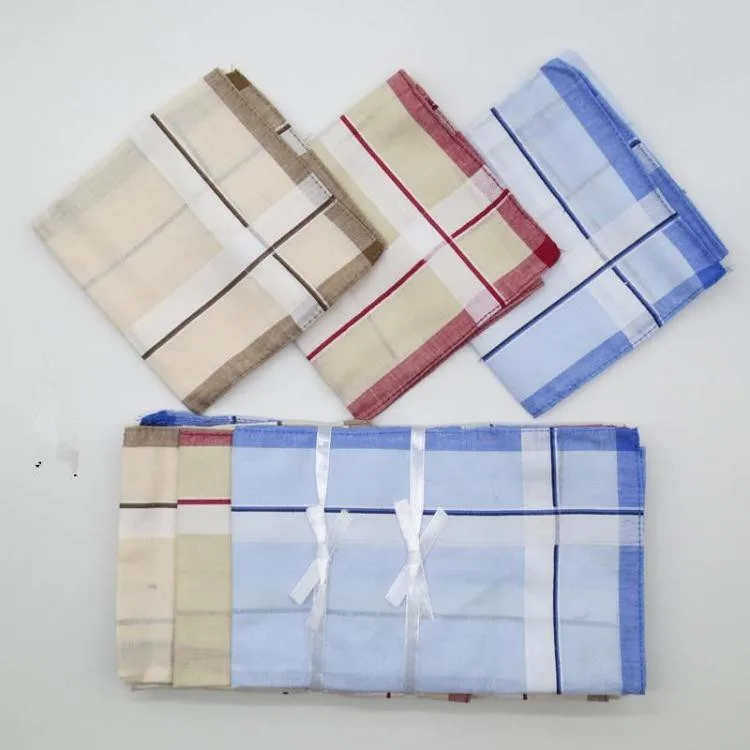 Ткань из чистого хлопка Классический носовой платок для среднего возраста