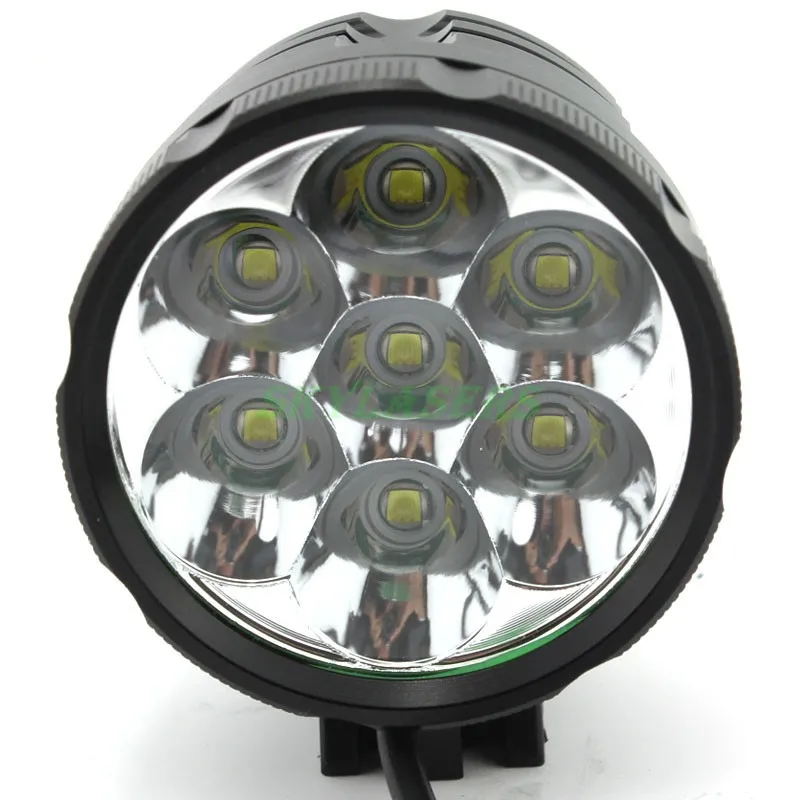 

7* XM-L T6 LED 3-Modes 6000LM Led Bicycle Light 4 x 18650 Battery pack LED Bicycle Front bike light set Free Shipping