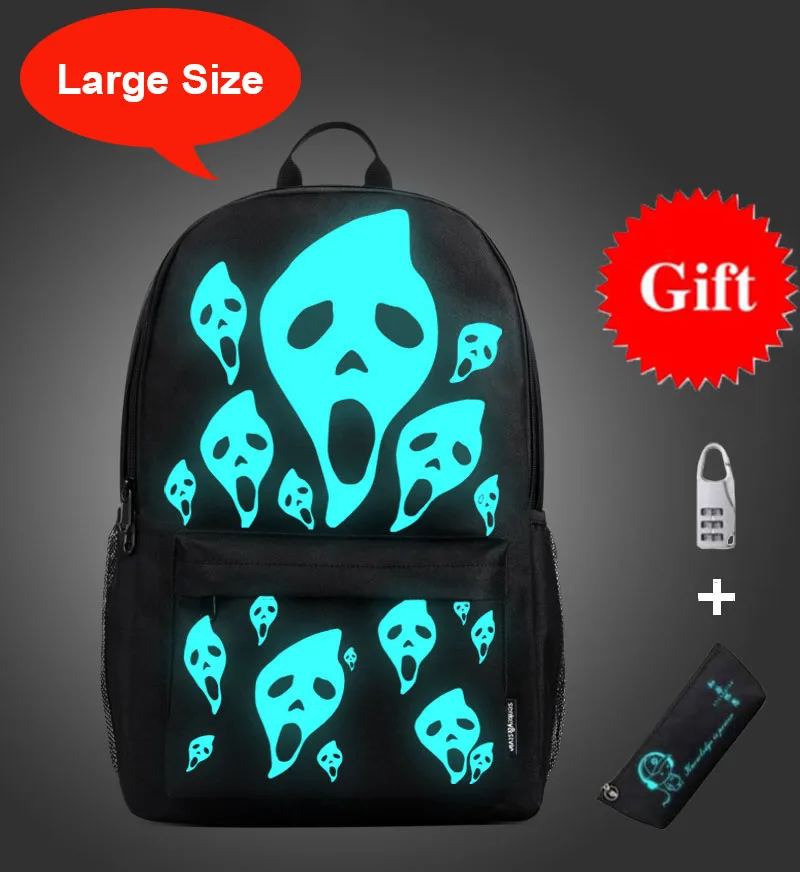 style 8 large size Антикражные сумки, ночник, детский школьный рюкзак, чехол-карандаш, аниме светящиеся школьные сумки для мальчиков и девочек, школьная сумка - Цвет: style 8 large size