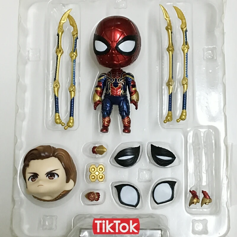 Nendoroid, Мстители, конечная игра, Железный Человек-паук, 1037, Железный Паук, мультяшная игрушка, фигурка, модель, кукла, подарок