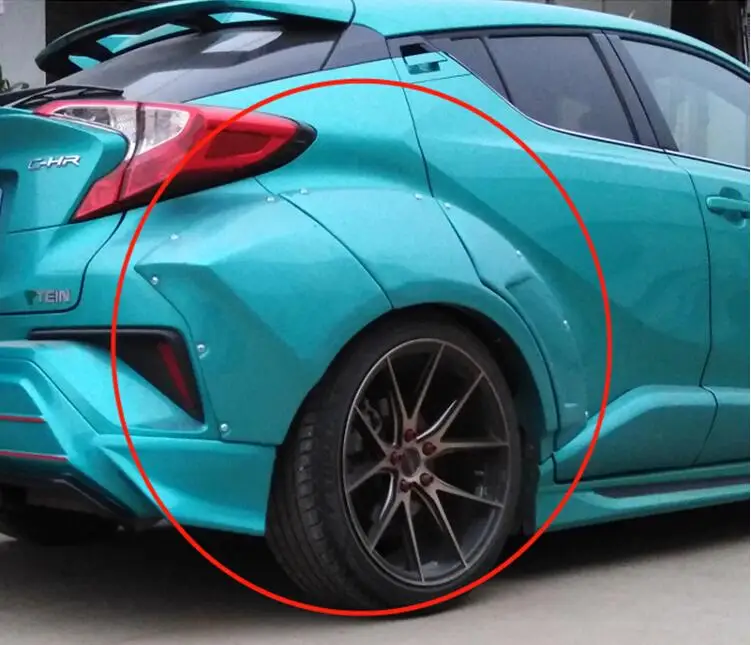 12pcs/Set PP For Car Wheel Arch Eyebrow Stripe Car Fender Wheel Wide Body Cover For Toyota CHR