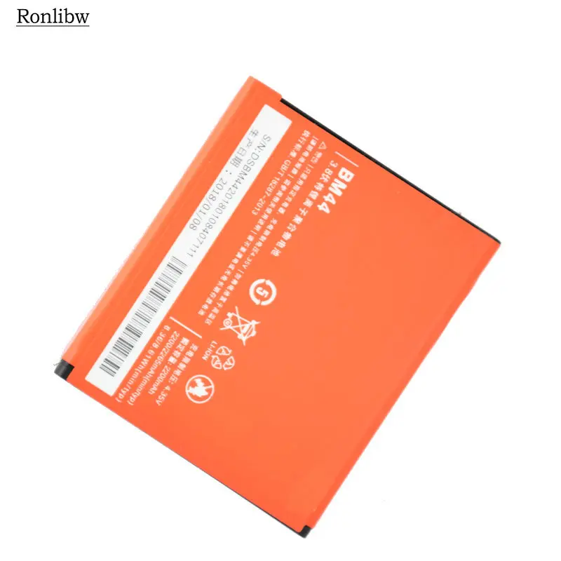 Ronlibw2200mAh BM44 BM 44 Replacement Li-Polymer Battery for Xiaomi redmi 2 Redmi 2A Batteries | Мобильные телефоны и